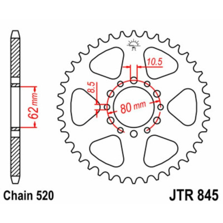 Kit cadena JT 520HDR (14-40-102)