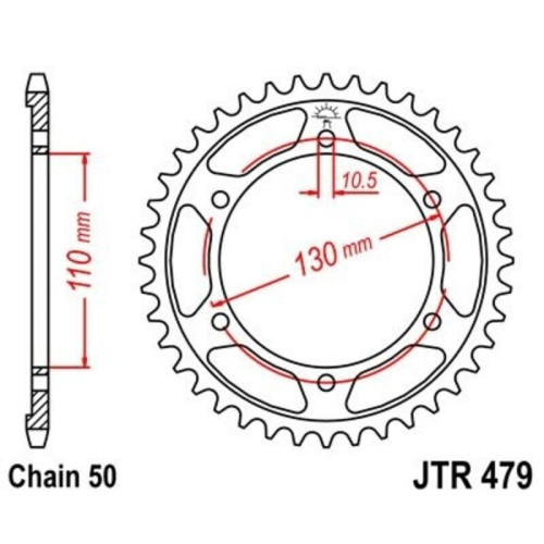Kit cadena JT 530X1R (16-46-118) Corona reforzada de zinc negro