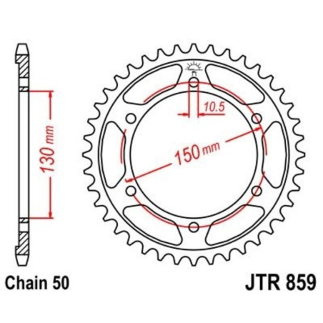 Kit cadena JT 530X1R (15-47-108)