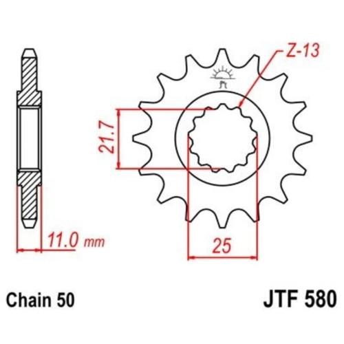 Kit cadena JT 530X1R (16-45-114) Conversion 530