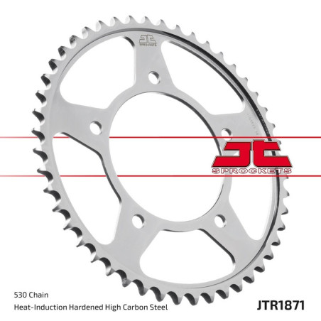 Kit cadena JT 530X1R (16-48-116) Conversion 530 , Piñon con goma reductora de ruido