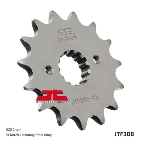 Kit cadena JT 520X1R (15-47-112) Piñon con goma reductora de ruido