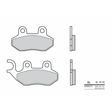 Pastillas de freno orgánicas Brembo 07005