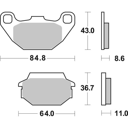 Pastillas de freno sinterizadas Brembo 07022XS
