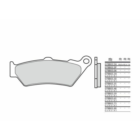 Pastillas de freno sinterizadas Brembo 07BB0390