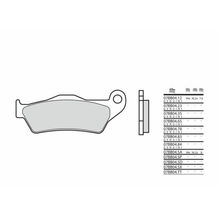 Pastillas de freno sinterizadas Brembo 07BB0483