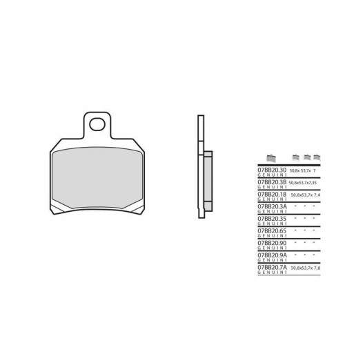 Pastillas de freno sinterizadas Brembo 07BB209A