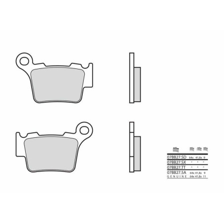 Pastillas de freno sinterizadas Brembo 07BB275A