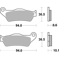 Pastillas de freno Brembo sinterizadas traseras 07BB28SP