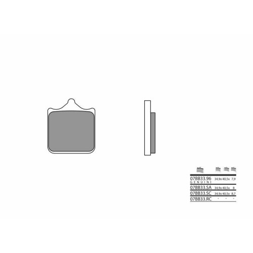 Pastillas de freno sinterizadas Brembo 07BB3396