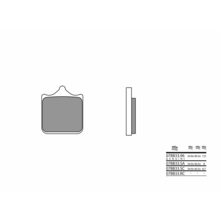 Pastillas de freno sinterizadas Brembo 07BB3396