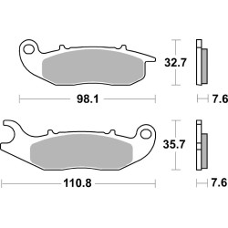 Pastillas de freno orgánicas Brembo 07GR03CC