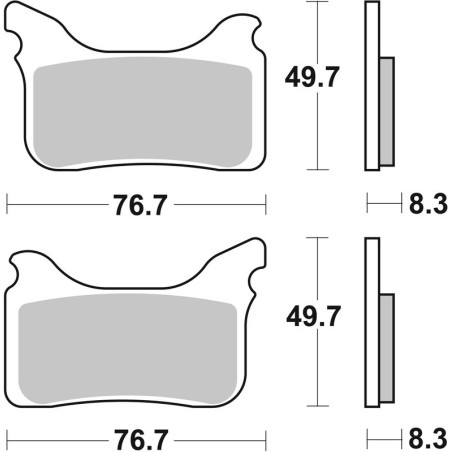Pastillas de freno sinterizadas de competición Brembo 07GR75SX