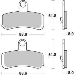 Pastillas de freno sinterizadas Brembo 07HD15SA