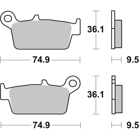 Pastillas de freno sinterizadas de competición Brembo 07HO26SX