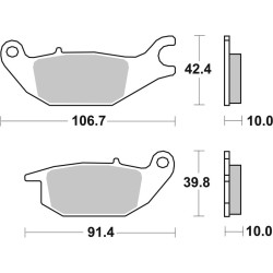 Pastillas de freno orgánicas Brembo 07HO4905