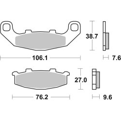 Pastillas de freno orgánicas Brembo 07KA1117