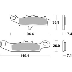 Pastillas de freno sinterizadas de competición Brembo 07KA24SX