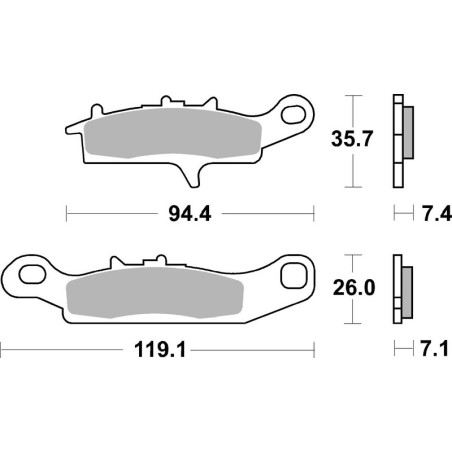 Pastillas de freno sinterizadas de competición Brembo 07KA25SX