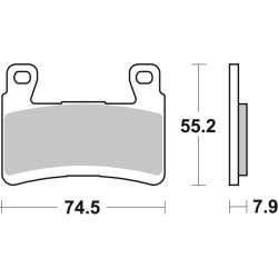 Pastillas de freno sinterizadas de competición Brembo 07KA29RC