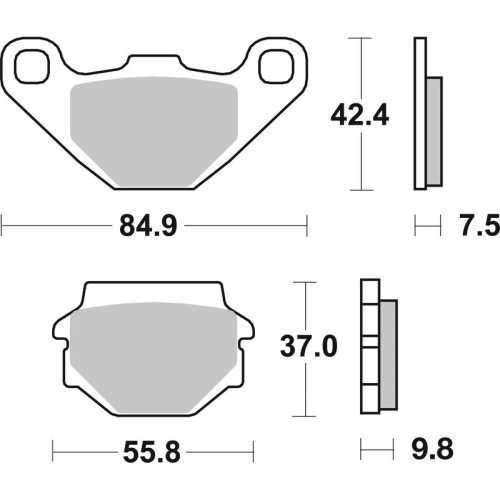 Pastillas de freno orgánicas Brembo 07KS0432