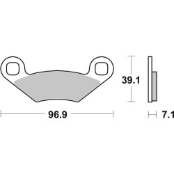 Pastillas de freno sinterizadas de competición Brembo 07PO01SX