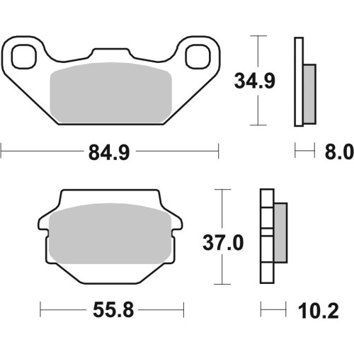 Pastillas de freno orgánicas Brembo 07SU1121