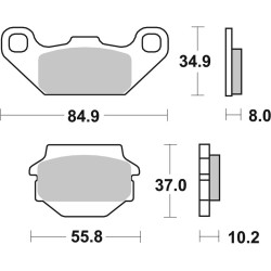 Pastillas de freno sinterizadas de competición Brembo 07SU11SX