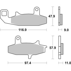 Pastillas de freno orgánicas Brembo 07SU1509