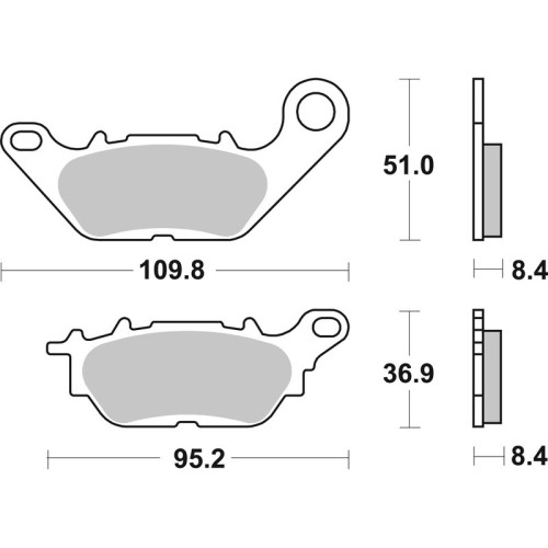 Pastillas de freno orgánicas Brembo 07YA28CC