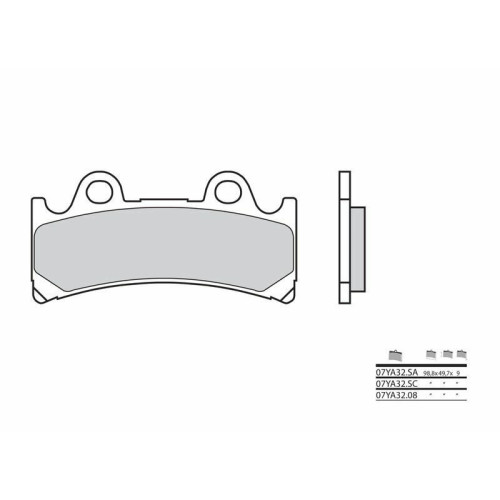 Pastillas de freno sinterizadas racing Brembo 07YA32SC