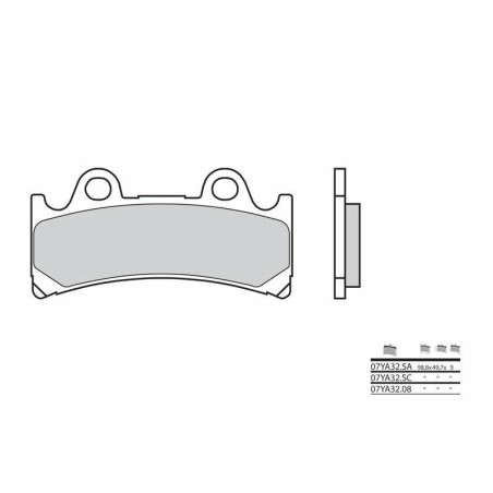 Pastillas de freno sinterizadas racing Brembo 07YA32SC