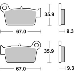 Pastillas de freno Brembo sinterizadas enduro 07YA41SD