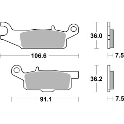 Pastillas de freno sinterizadas de competición Brembo 07YA48SX