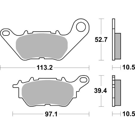 Pastillas de freno orgánicas Brembo 07YA53CC
