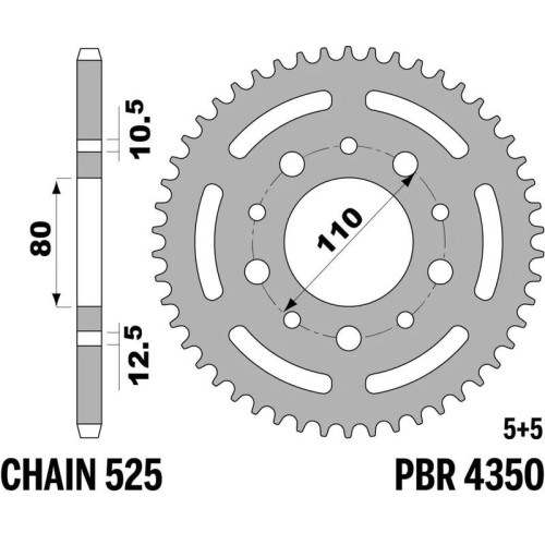 Corona PBR acero C45 templado 4350 - 525