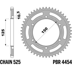 Corona PBR acero C45 templado 4454 - 525