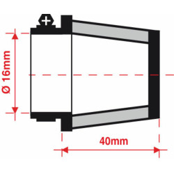 Filtro de aire de potencia BMC Ø16mm - FBSA16-40 2