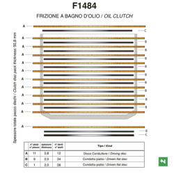 Kit de discos + separadores de embrague NEWFREN Performance 2