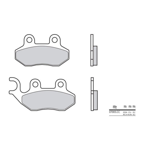 BREMBO Scooter Carbon Ceramic Brake pads - 07005CC