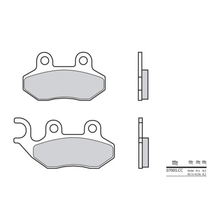 BREMBO Scooter Carbon Ceramic Brake pads - 07005CC