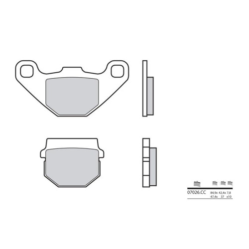 BREMBO Scooter Carbon Ceramic Brake pads - 07026CC