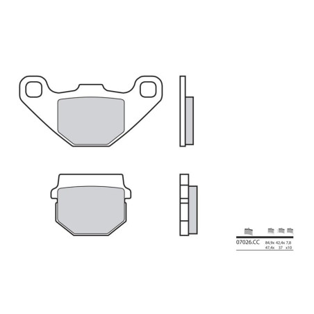 BREMBO Scooter Carbon Ceramic Brake pads - 07026CC
