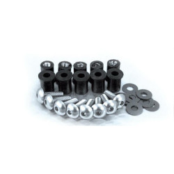 Juego de tornillos para cúpula BIHR Ø5mm plata - 8 uds