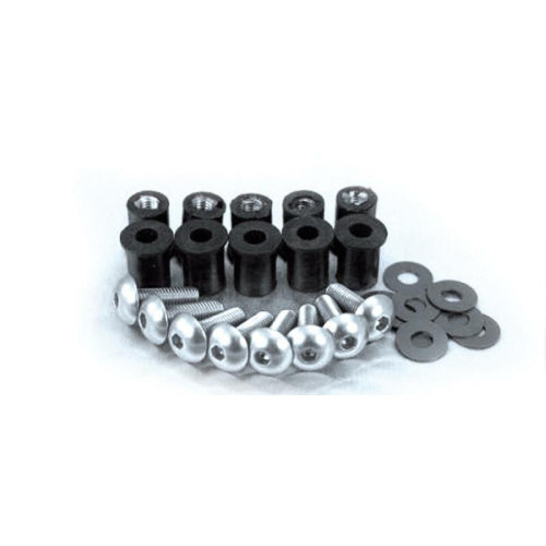 Juego de tornillos para cúpula BIHR Ø5mm plata - 8 uds