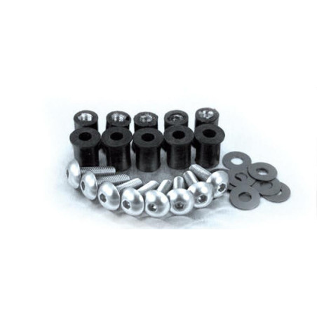 Juego de tornillos para cúpula BIHR Ø5mm plata - 8 uds
