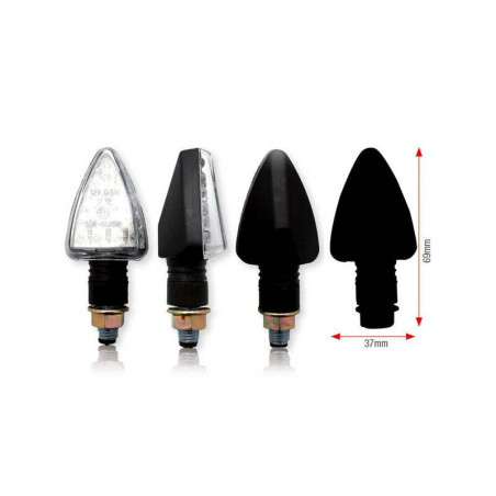 Juego de intermitentes LED BIHR Tri (brazo corto)
