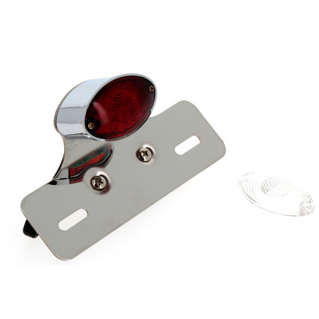 Piloto + soporte de matricula cromado universal V PARTS