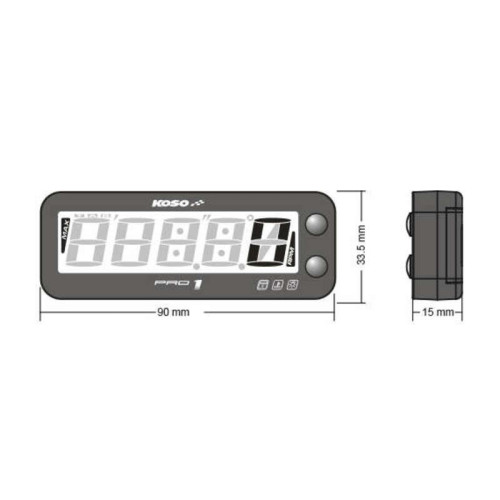 Cuenta Rpm KOSO Pro-1 LCD multifunción