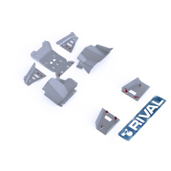 RIVAL Complete skid plate kit - Aluminium Yamaha Wolverine 700 2